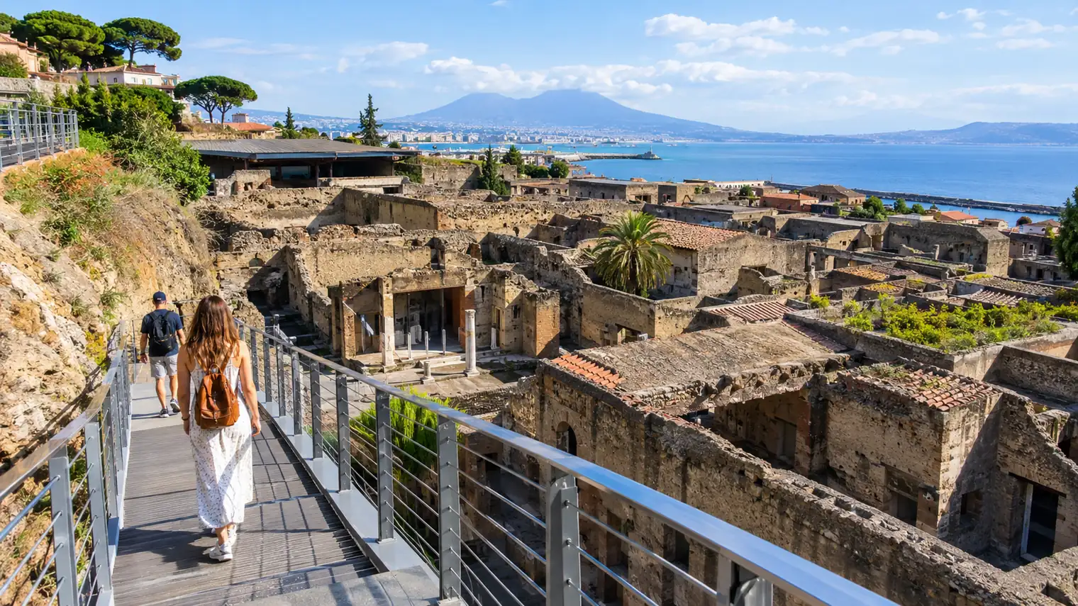 L’ingresso al Parco Archeologico di Ercolano su Corso Resina, Ercolano